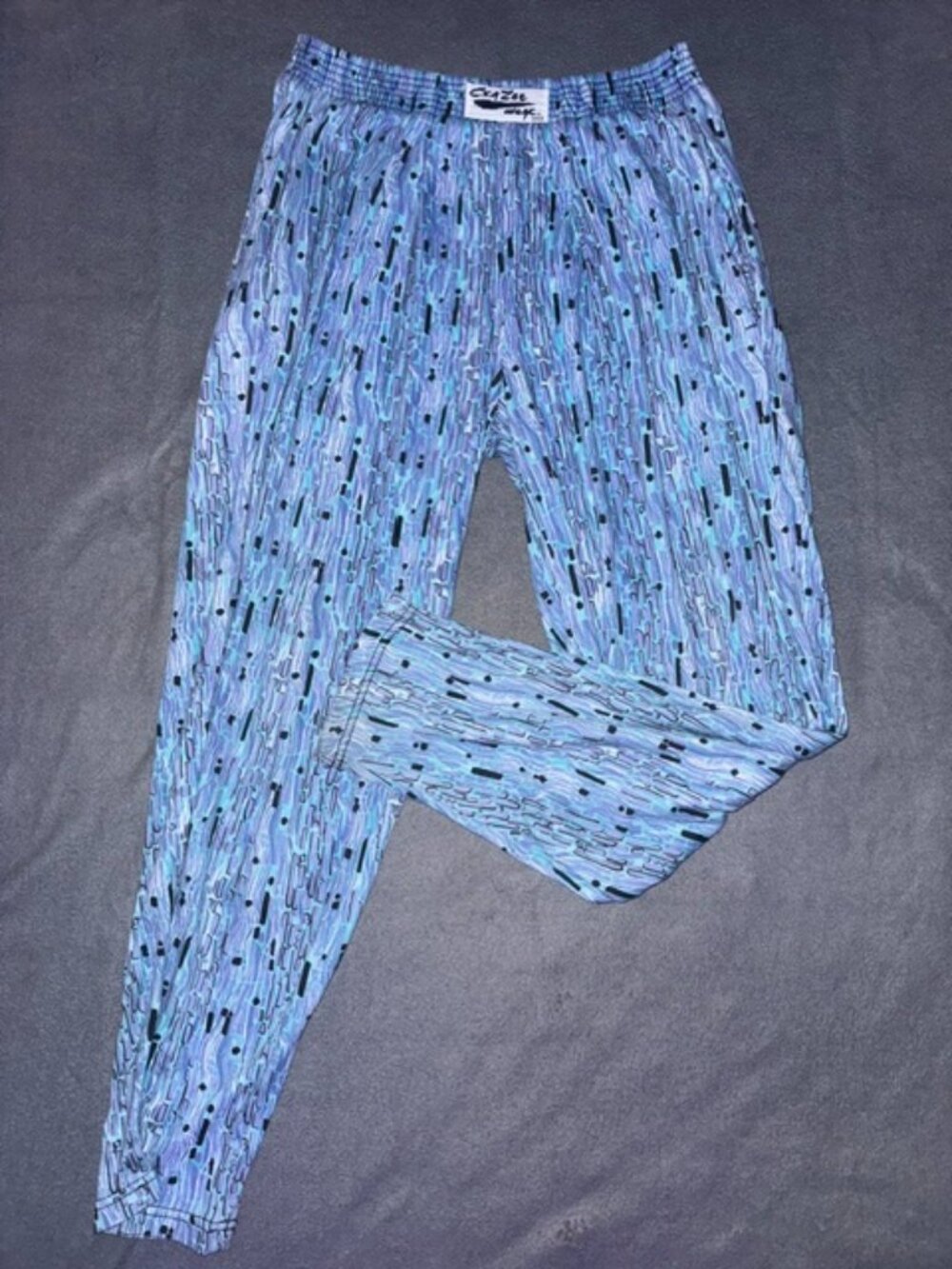Vintage 80s/90s Mens Crazee Wear Abstract Pants Joggers Casual Med-Large